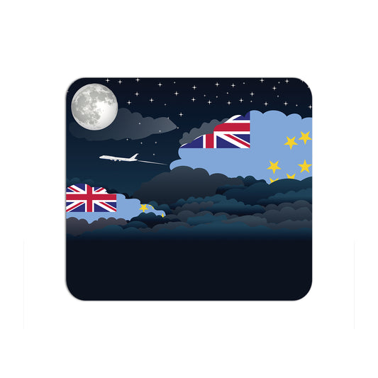 Tuvalu Airplane Airport Flight Night Clouds Mousepad