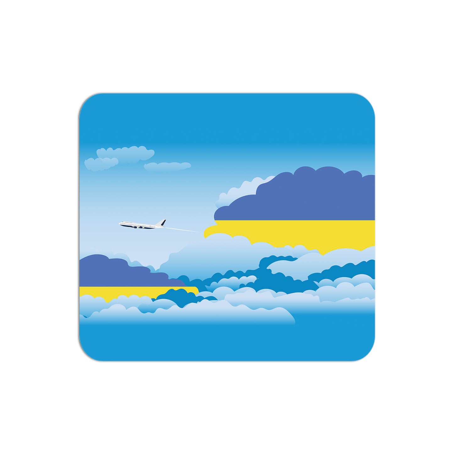 Ukraine Airplane Airport Flight Day Clouds Mousepad