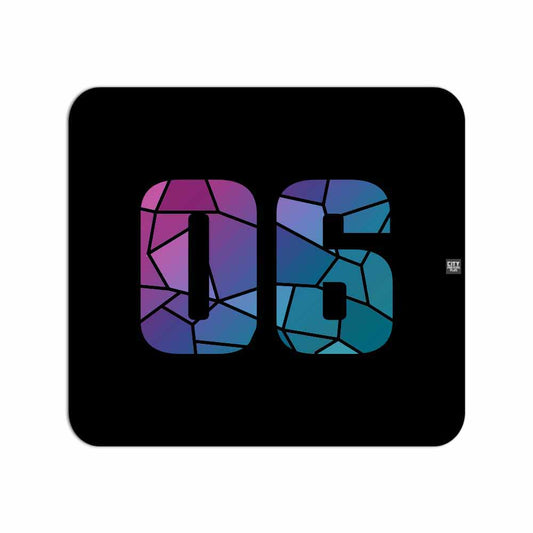 06 Number Mouse pad (Black)