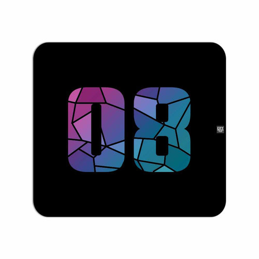 08 Number Mouse pad (Black)