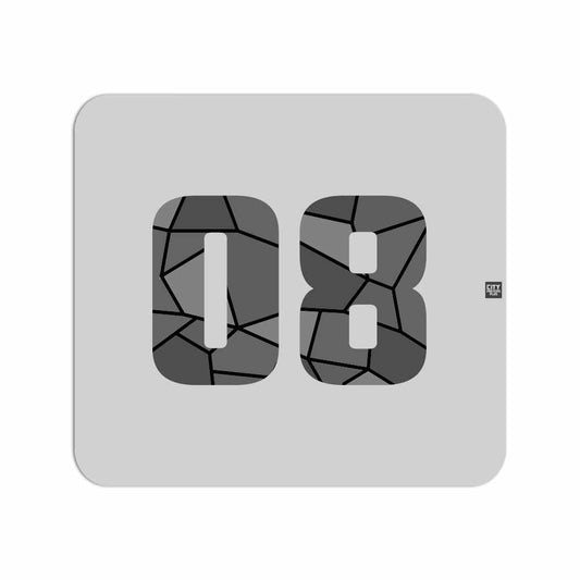 08 Number Mouse pad (Melange Grey)