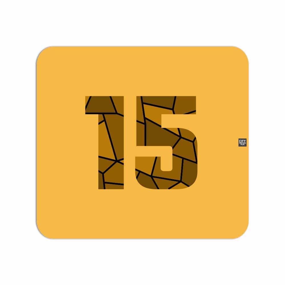 15 Number Mouse pad (Golden Yellow)