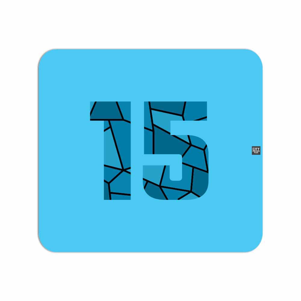 15 Number Mouse pad (Sky Blue)