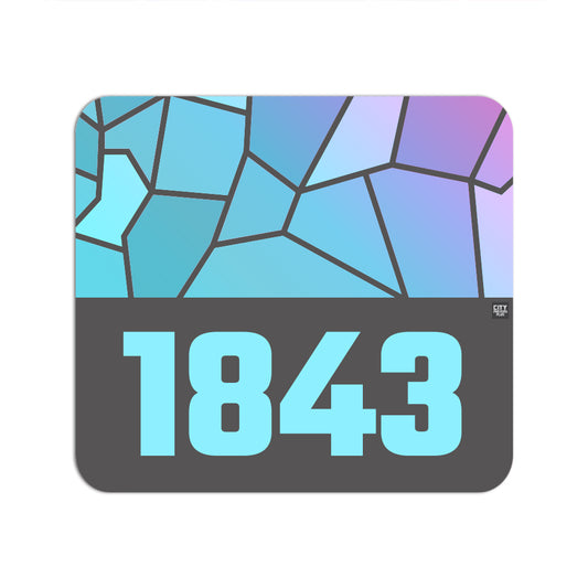 1843 Year Mousepad (Charcoal Grey)