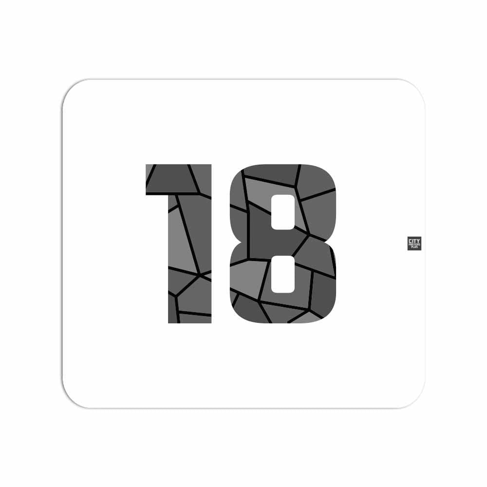 18 Number Mouse pad (White)