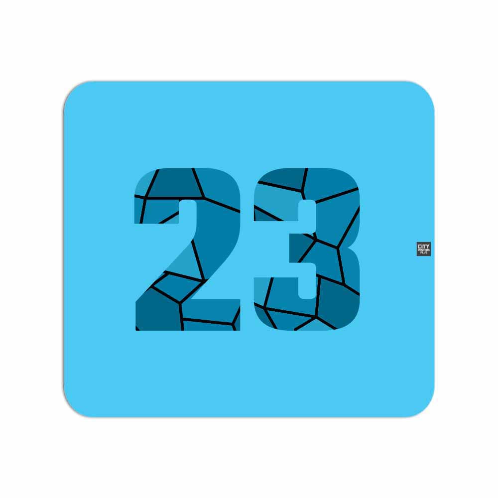 23 Number Mouse pad (Sky Blue)