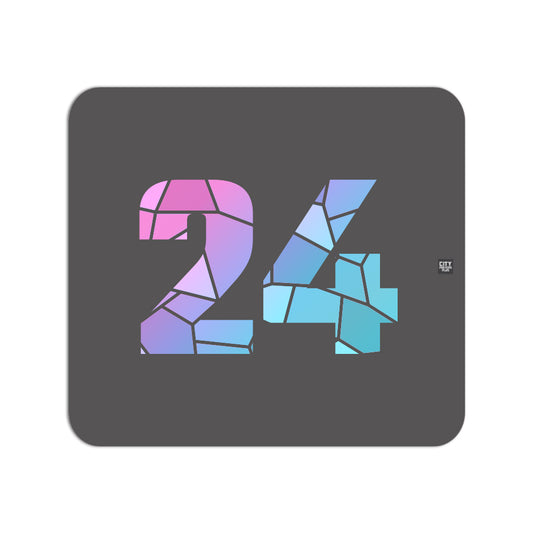 24 Number Mousepad (Charcoal Grey)