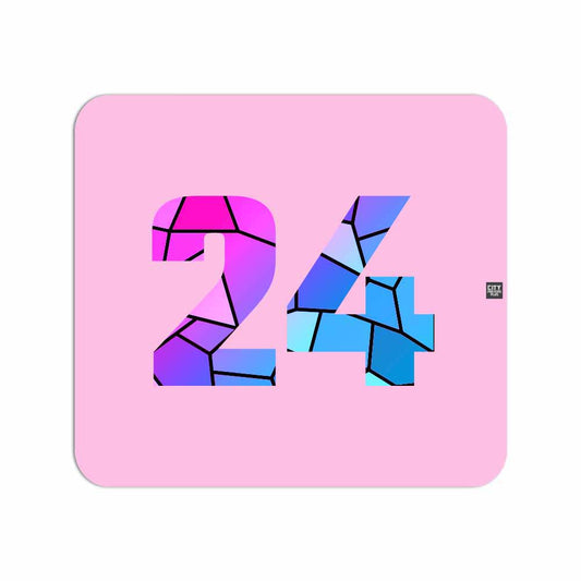 24 Number Mousepad (Light Pink)