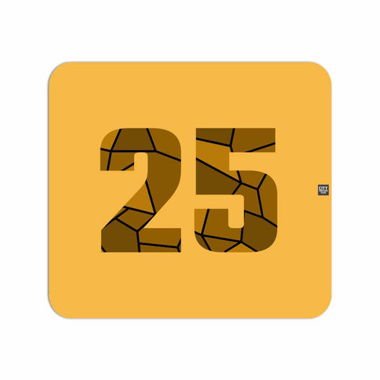 25 Number Mousepad (Golden Yellow)