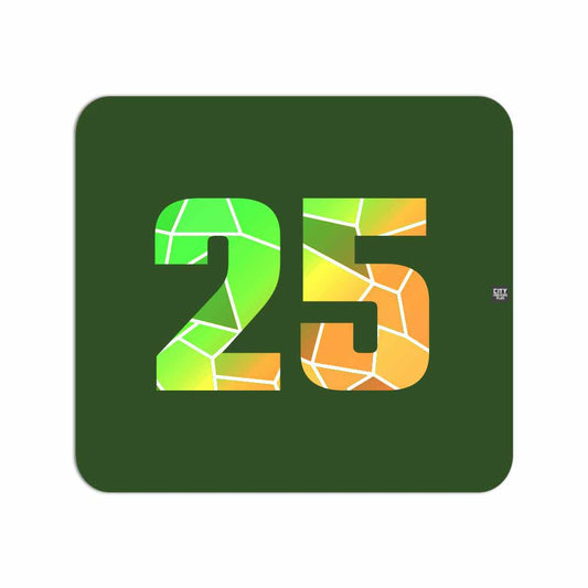 25 Number Mousepad (Olive Green)