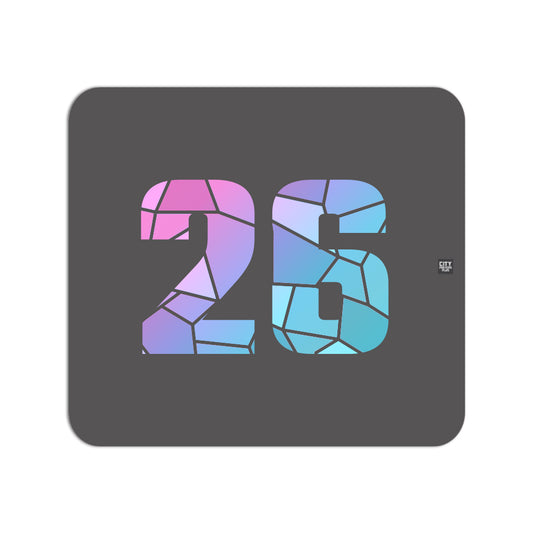 26 Number Mousepad (Charcoal Grey)