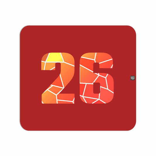 26 Number Mousepad (Red)