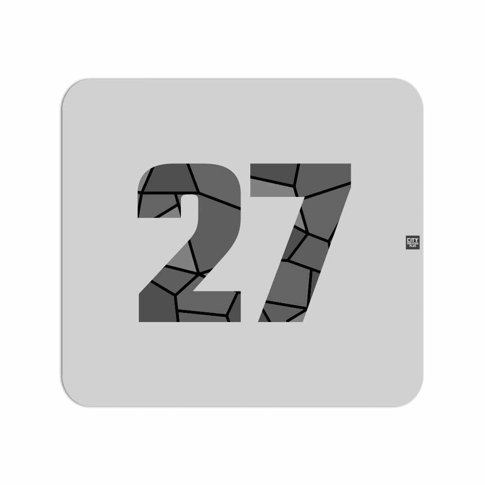 27 Number Mouse pad (Melange Grey)