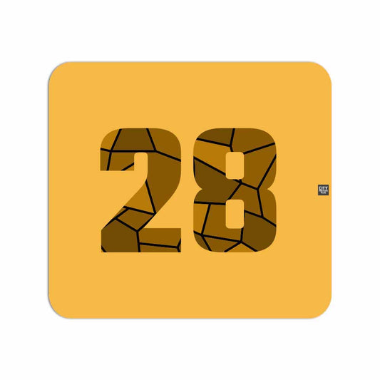 28 Number Mousepad (Golden Yellow)