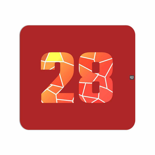 28 Number Mousepad (Red)