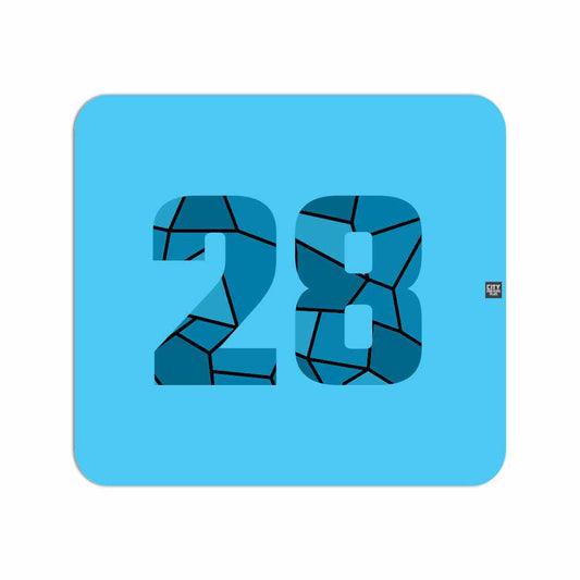 28 Number Mousepad (Sky Blue)