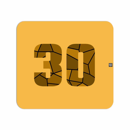30 Number Mousepad (Golden Yellow)