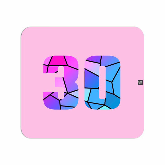 30 Number Mousepad (Light Pink)