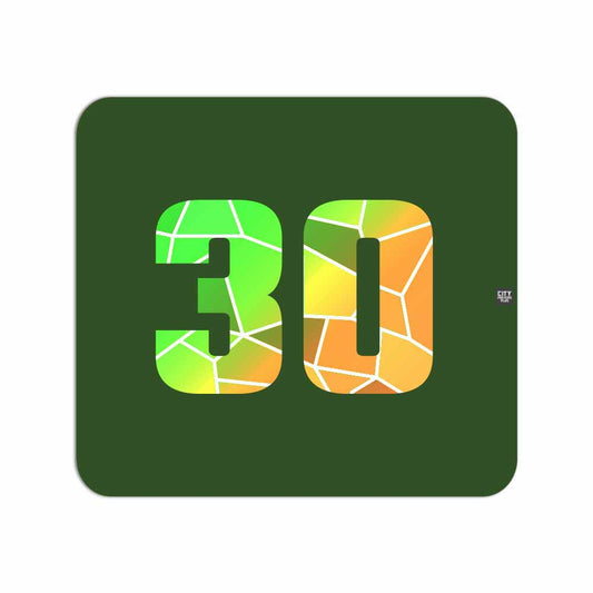 30 Number Mousepad (Olive Green)