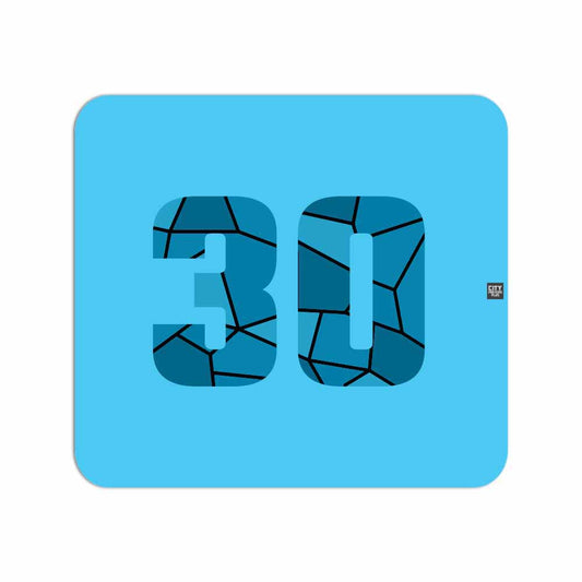 30 Number Mousepad (Sky Blue)