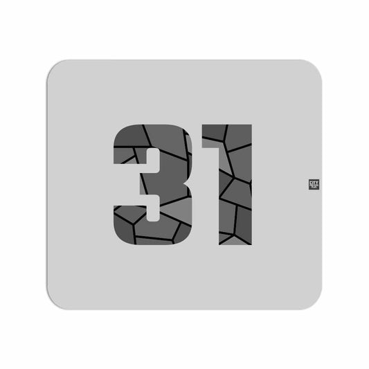 31 Number Mousepad (Melange Grey)