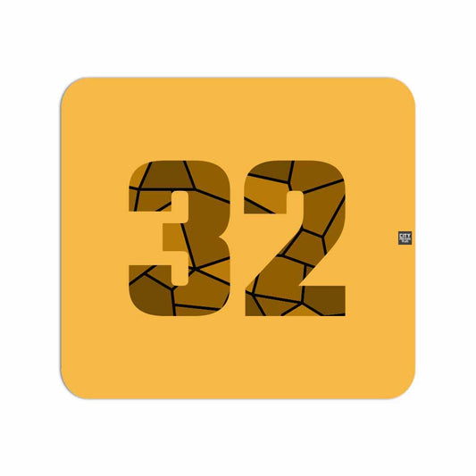 32 Number Mousepad (Golden Yellow)