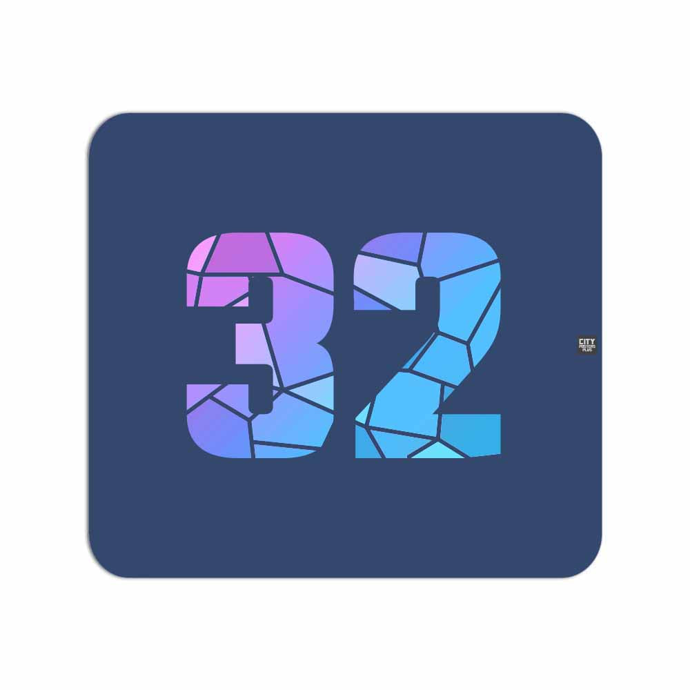 32 Number Mouse pad (Navy Blue)