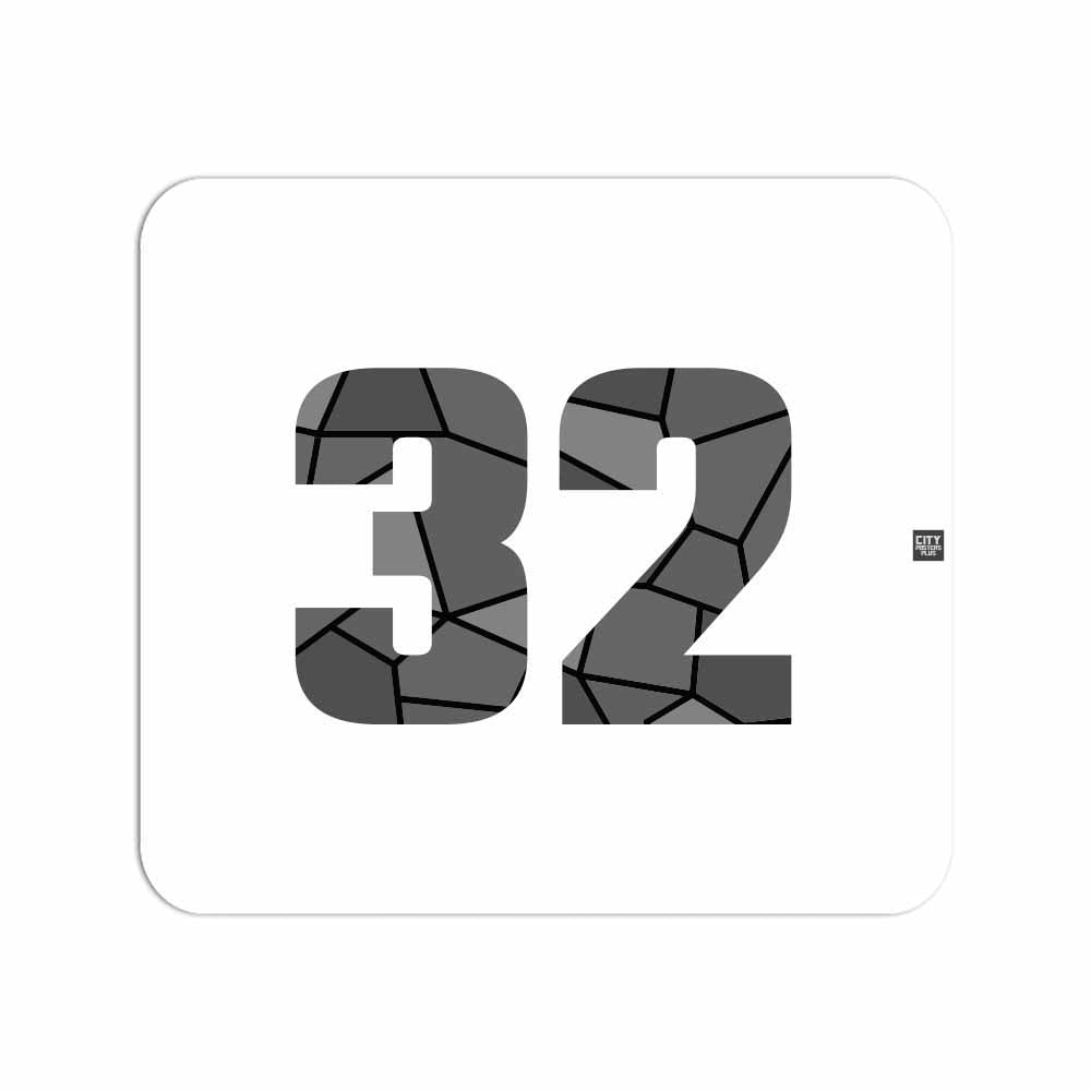 32 Number Mouse pad (White)