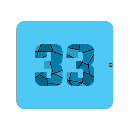 33 Number Mousepad (Sky Blue)