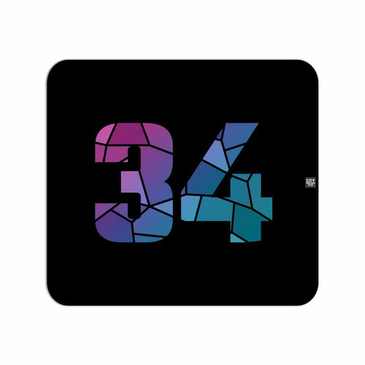 34 Number Mousepad (Black)