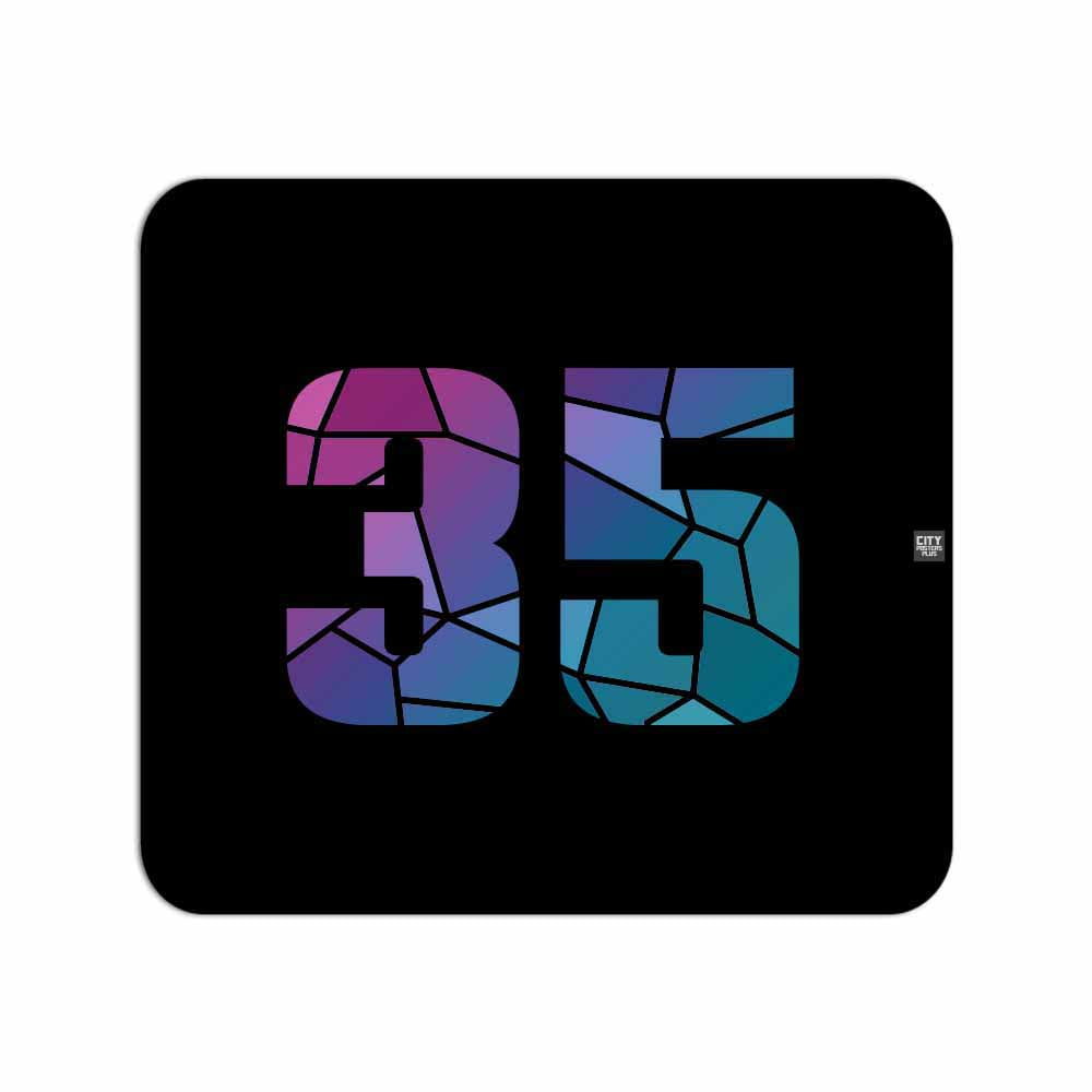 35 Number Mouse pad (Black)