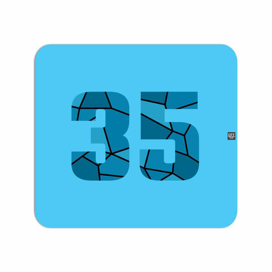 35 Number Mousepad (Sky Blue)