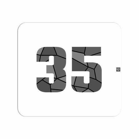 35 Number Mousepad (White)