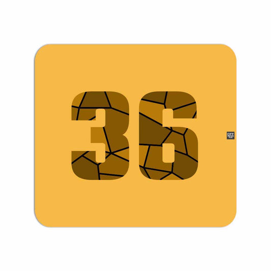 36 Number Mousepad (Golden Yellow)