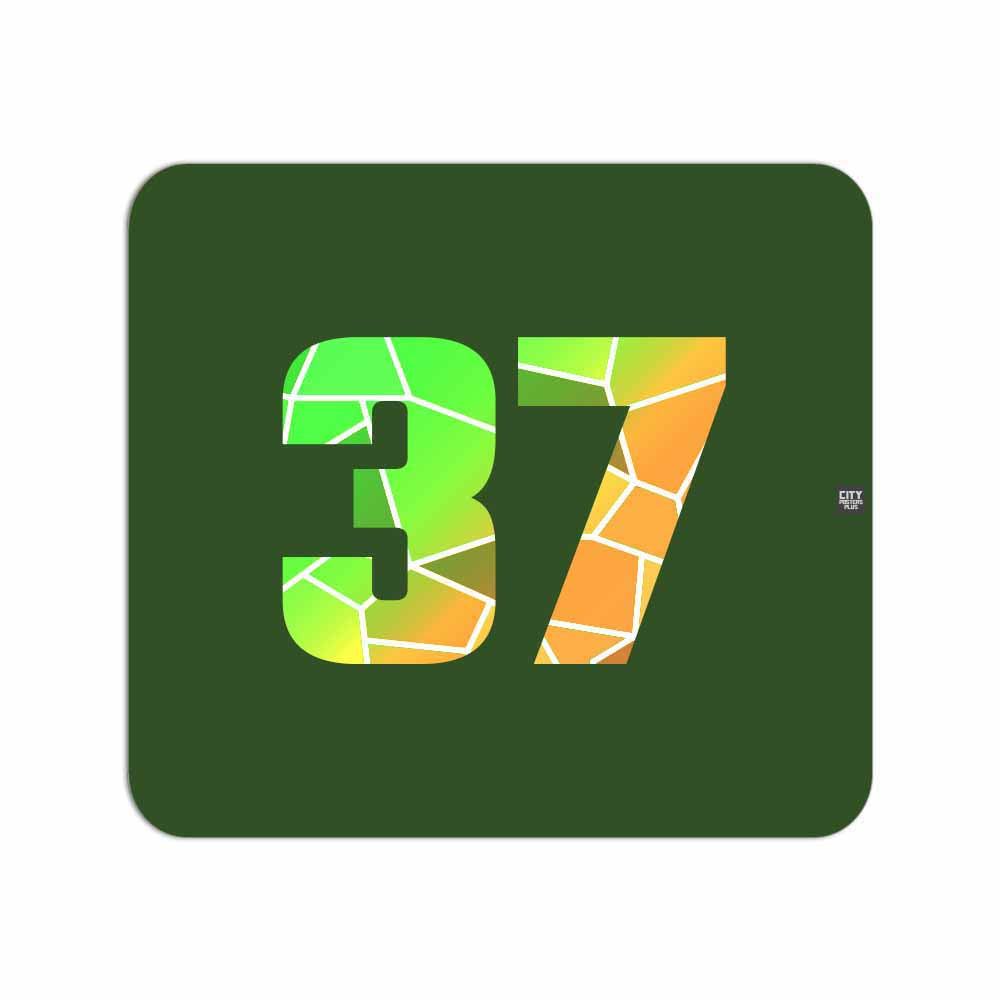 37 Number Mouse pad (Olive Green)