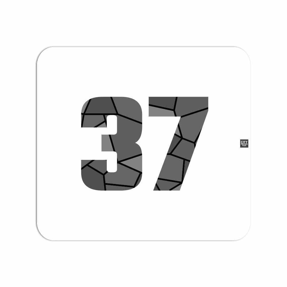 37 Number Mouse pad (White)