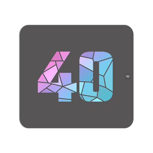 40 Number Mousepad (Charcoal Grey)