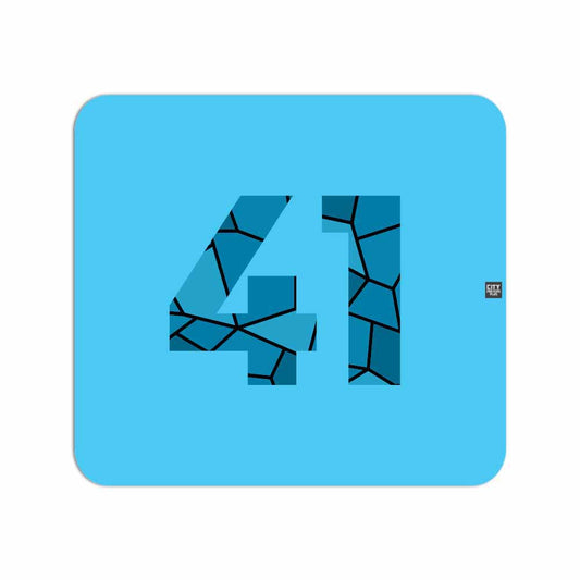 41 Number Mousepad (Sky Blue)