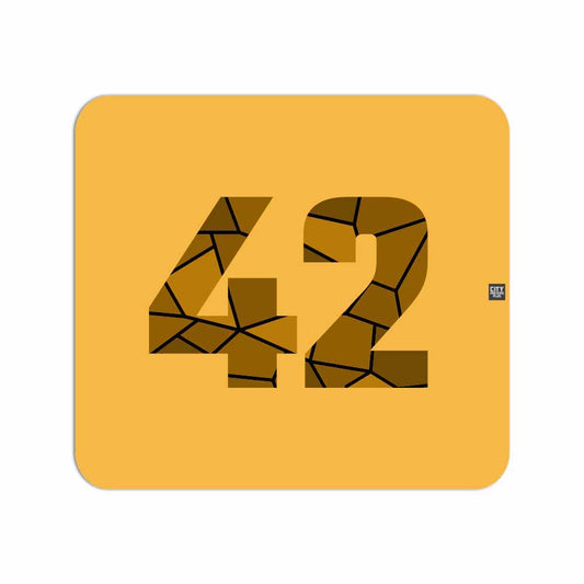 42 Number Mousepad (Golden Yellow)