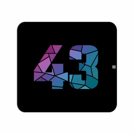 43 Number Mousepad (Black)
