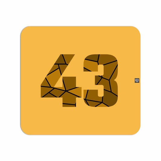 43 Number Mousepad (Golden Yellow)