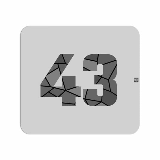 43 Number Mousepad (Melange Grey)
