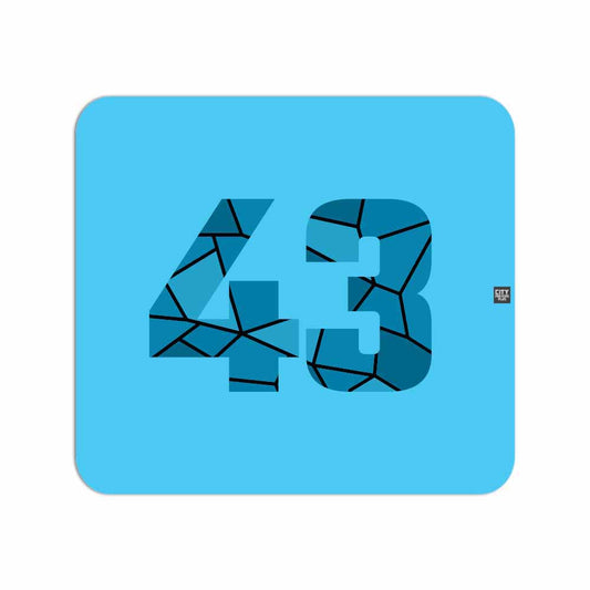 43 Number Mousepad (Sky Blue)