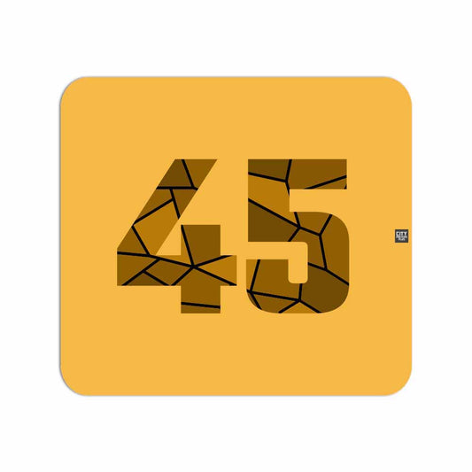45 Number Mousepad (Golden Yellow)