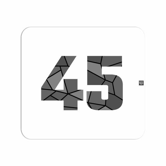 45 Number Mousepad (White)