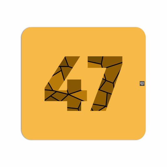 47 Number Mousepad (Golden Yellow)