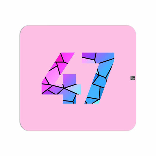 47 Number Mousepad (Light Pink)