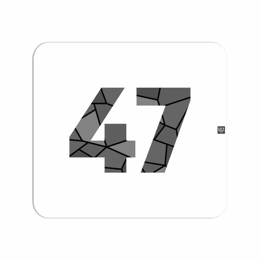 47 Number Mousepad (White)