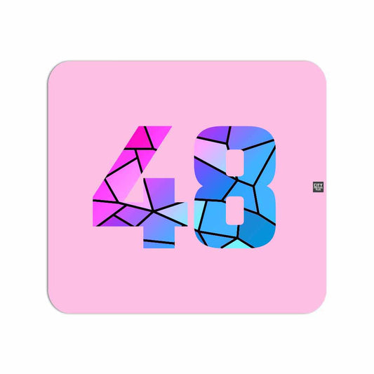 48 Number Mousepad (Light Pink)