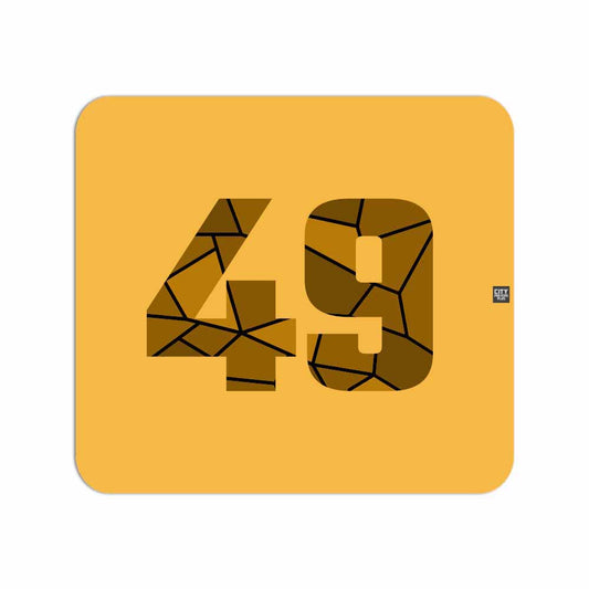 49 Number Mousepad (Golden Yellow)